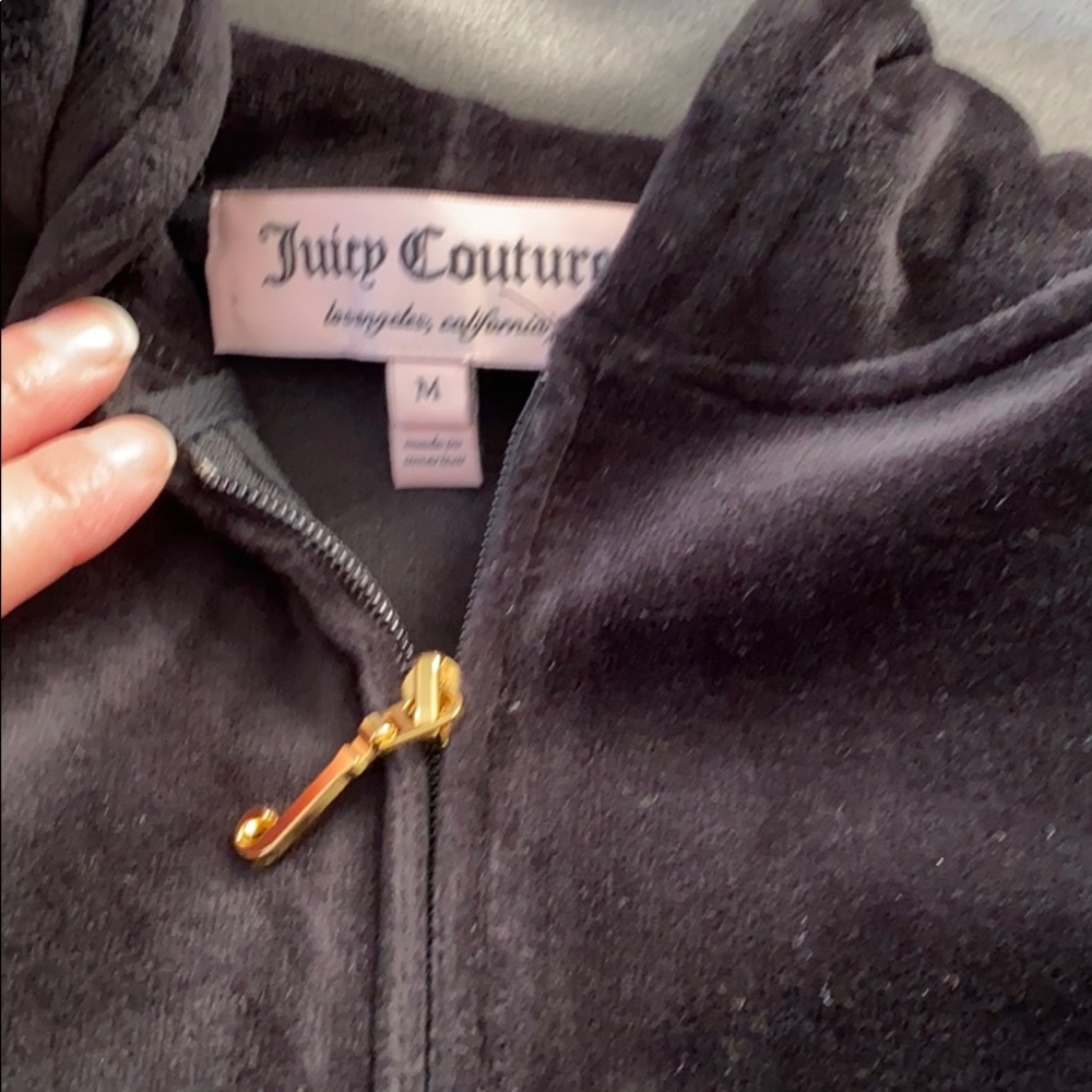 NWOT  juicy couture velour embellished hoodie - Picture 4 of 6